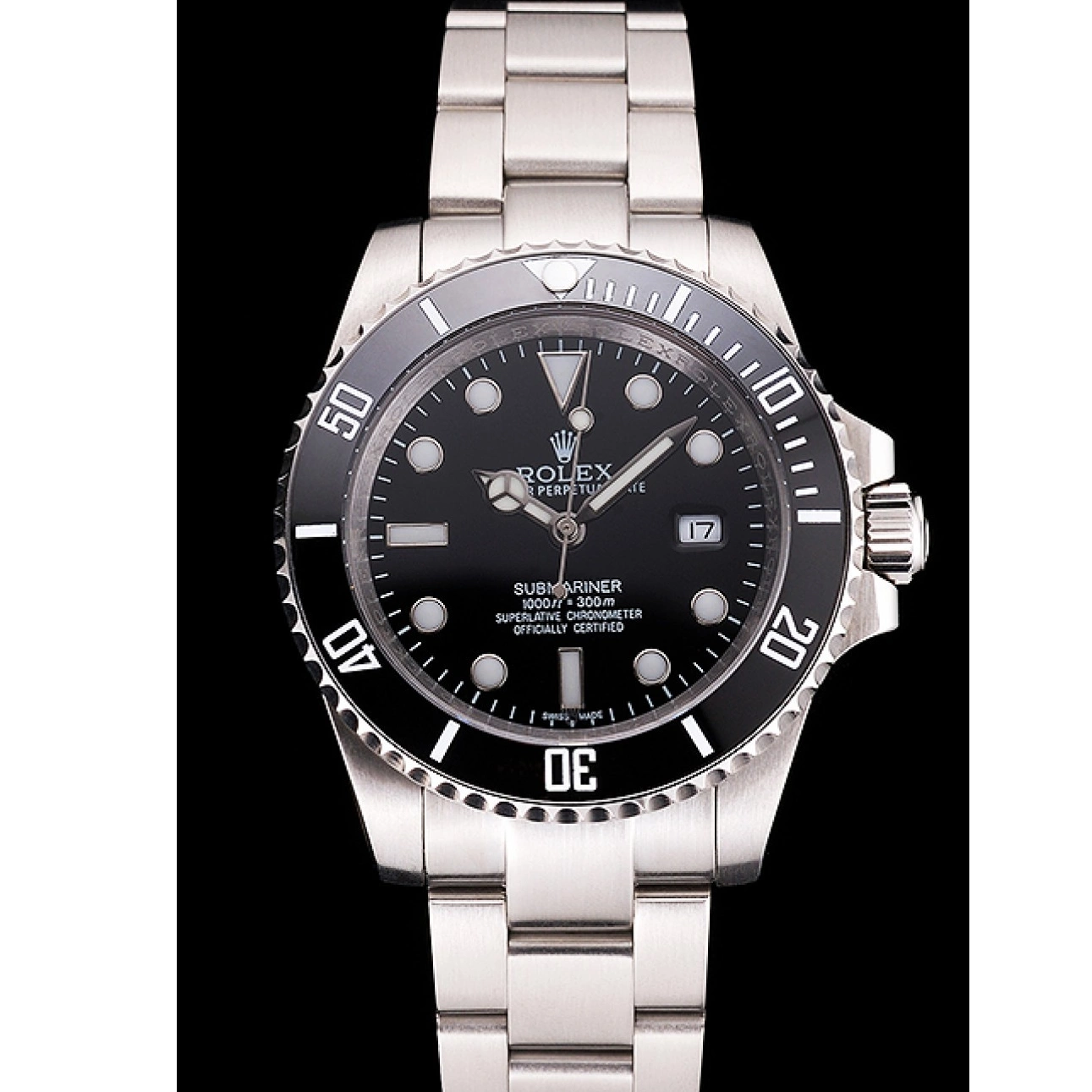 Rolex copies cheap Rolex Black Submariner Date Case Swiss Small Bezel Dial Bracelet Stainless Steel And And 0805